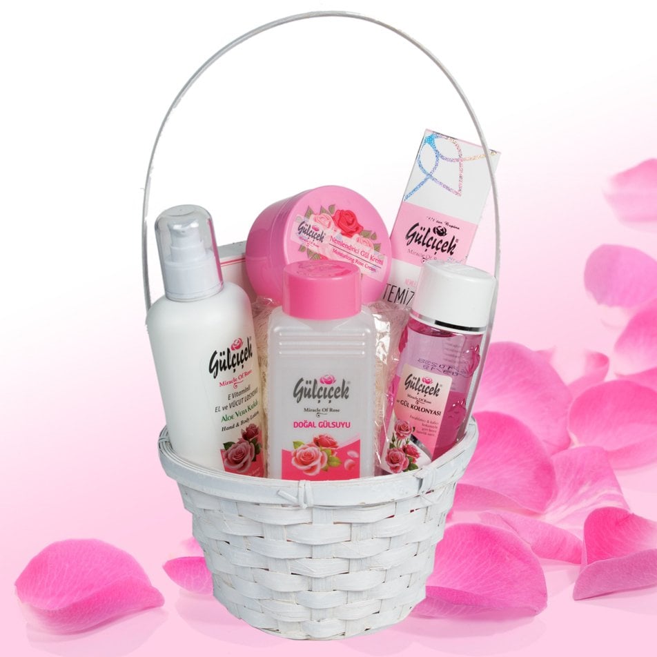 Hediyelik Doğal Bakım Sepeti 8 Parçalı
