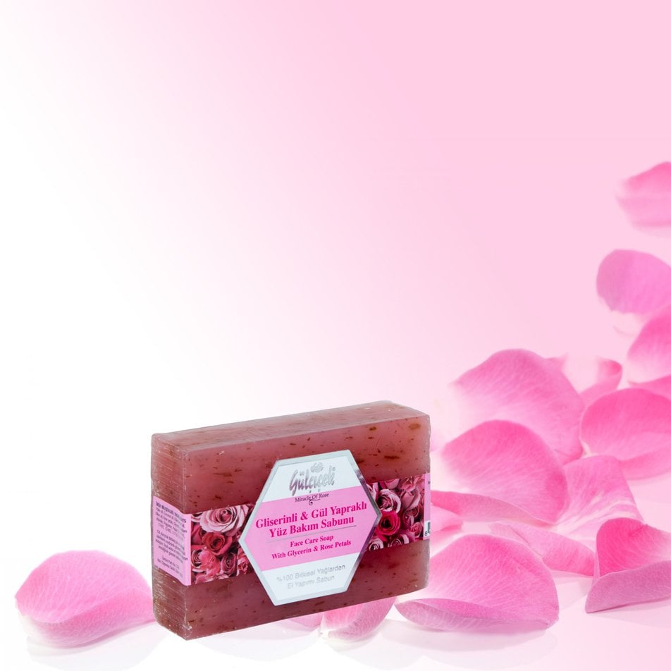 100 gr Gliserinli & Gül Yapraklı Yüz Bakım Sabunu