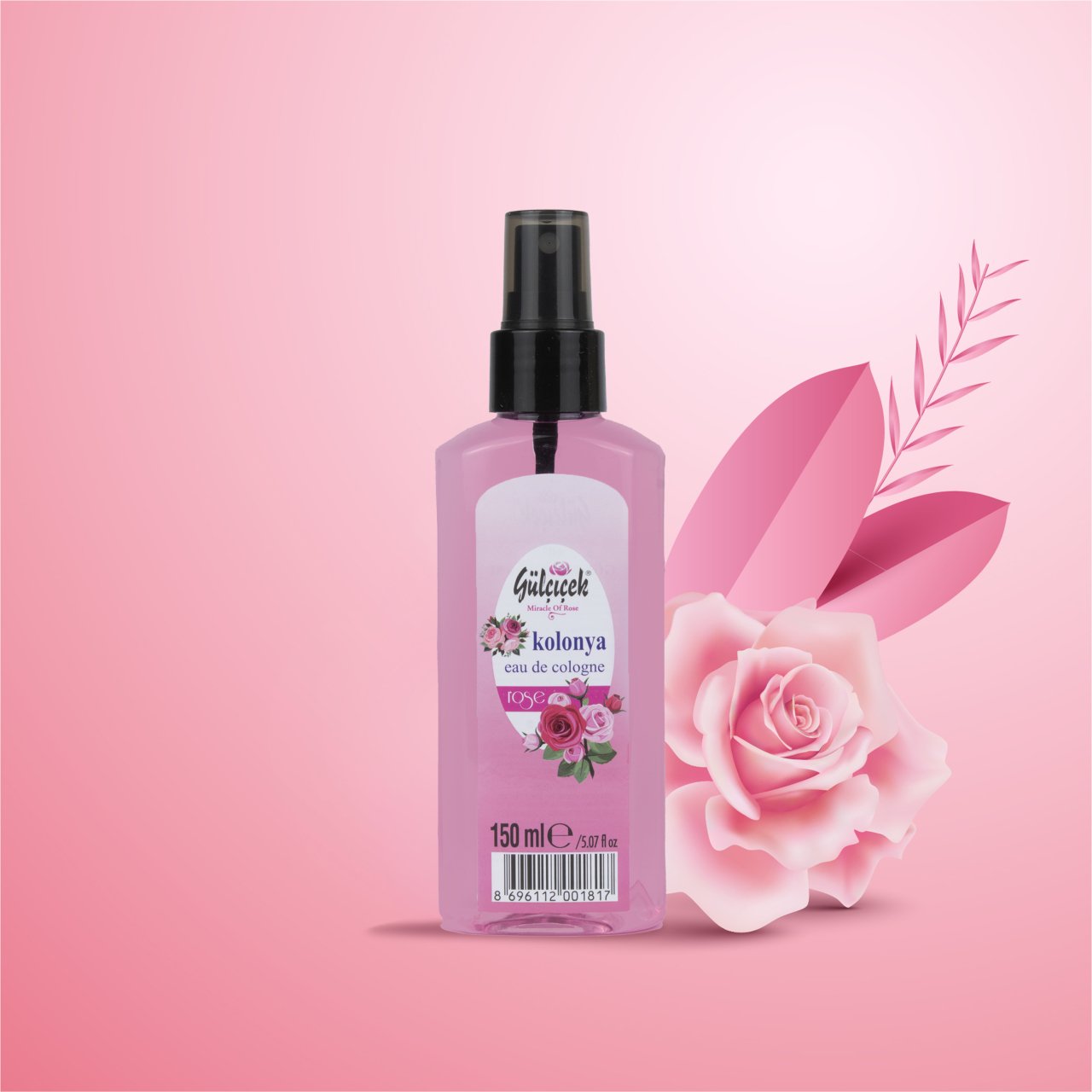 Gül Kokulu Sprey Kolonya 150 ml